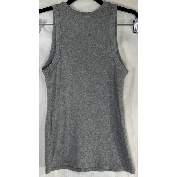 A New Day Grey Ribbed Sleeveless Tank Top Regular Size Medium - Picture 2 of 6